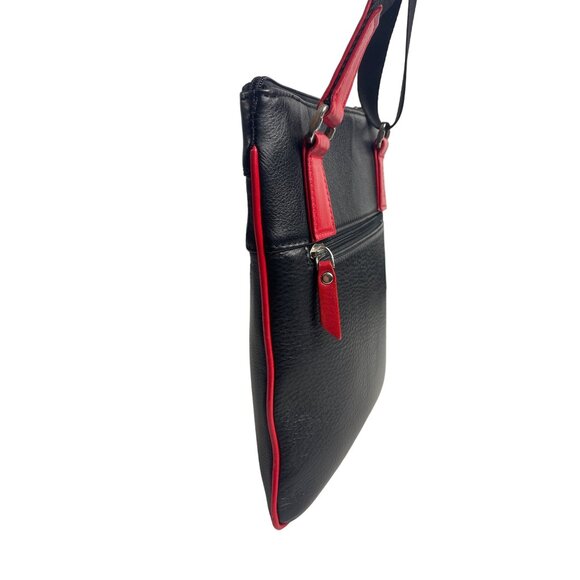 Art-93 Women's Black N Red Crossbody Tablet Case Bag Sz M - Picture 6 of 13